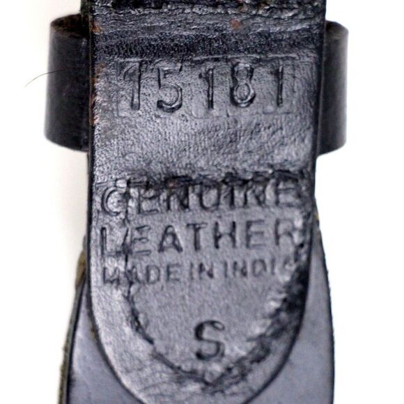 BRAIDED BLACK LEATHER 1.25"Wd DRESS CASUAL WOMEN'S BELT Sz S (A58 - Picture 6 of 11